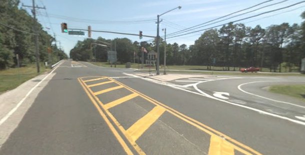 A 54-year-old woman was killed after being hit by a car at the intersection of Route 9 and Smithville Blvd. in Galloway.